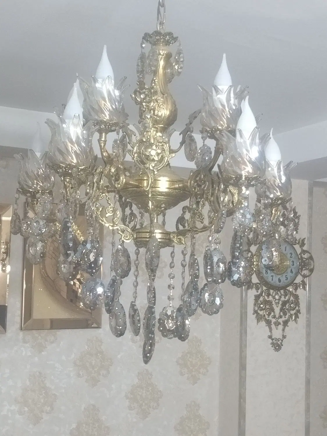 برنز|لوستر و چراغ آویز|زنجان, |دیوار