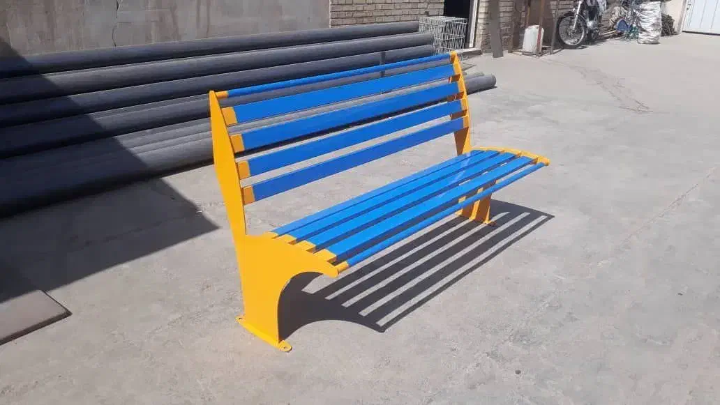 نیمکت فلزی رنگی ضخیم سازه مقاوم فضای باز|صندلی و نیمکت|ساری, |دیوار