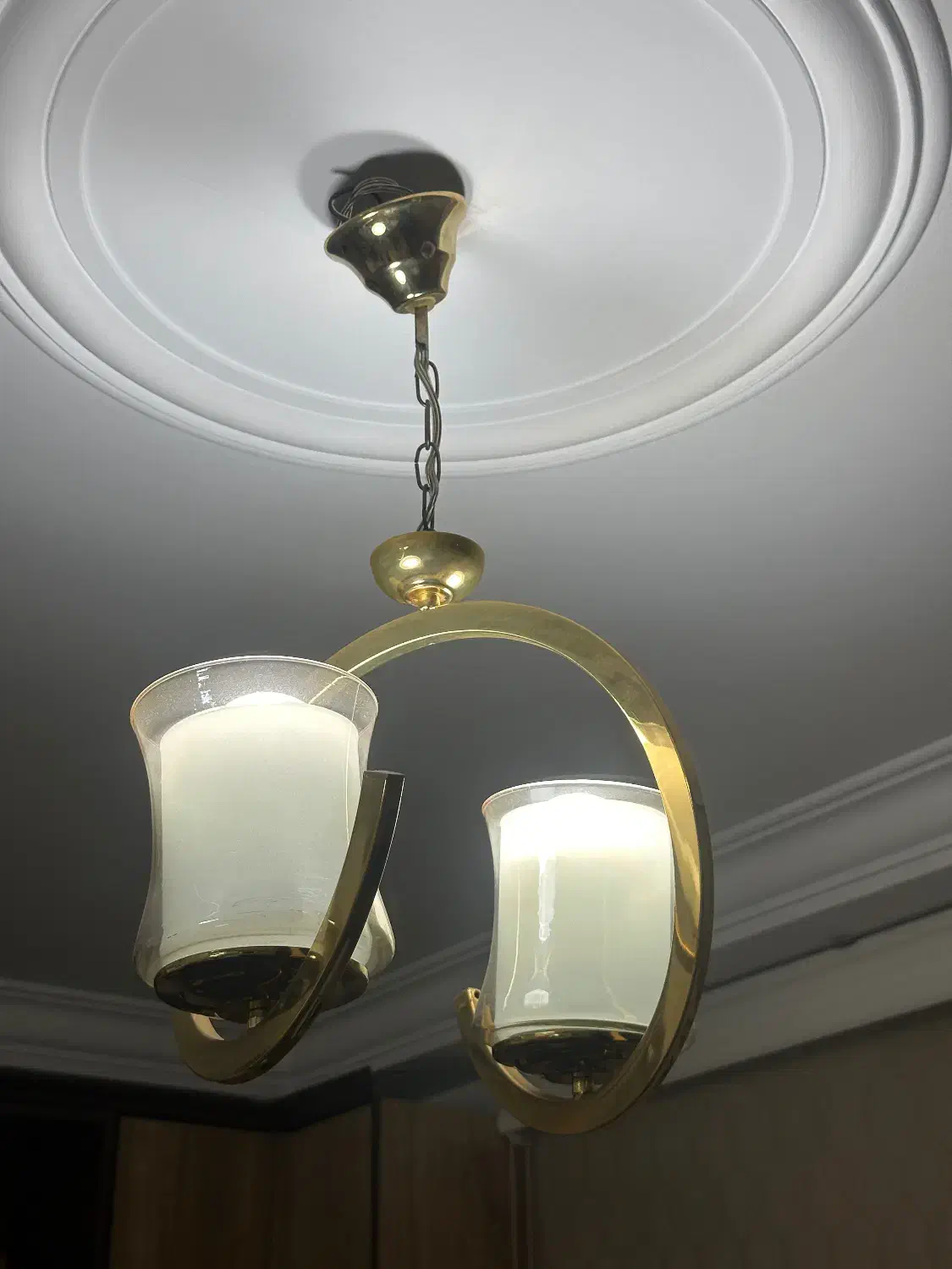 لوستر طلایی|لوستر و چراغ آویز|ری, علایین|دیوار