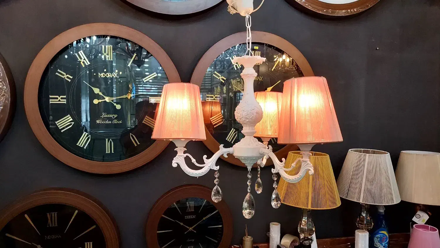 لوستر آلمینیومی با شید نخی|لوستر و چراغ آویز|شهریار, شهرک وائین|دیوار