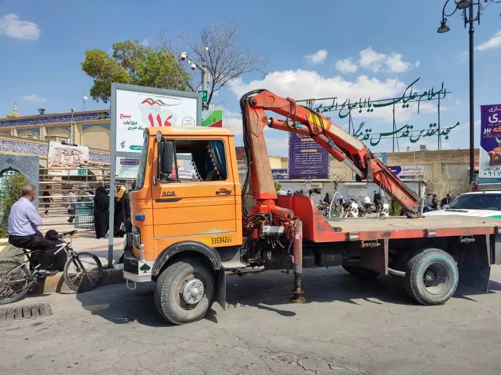 خاور جرثقیل 3 تن و لفتراک|خدمات حمل و نقل|زرقان, |دیوار