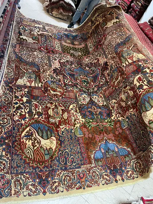 قالی ۱۲‌متری انتیک نقشه منظره|فرش|تهران, سعادت‌آباد|دیوار