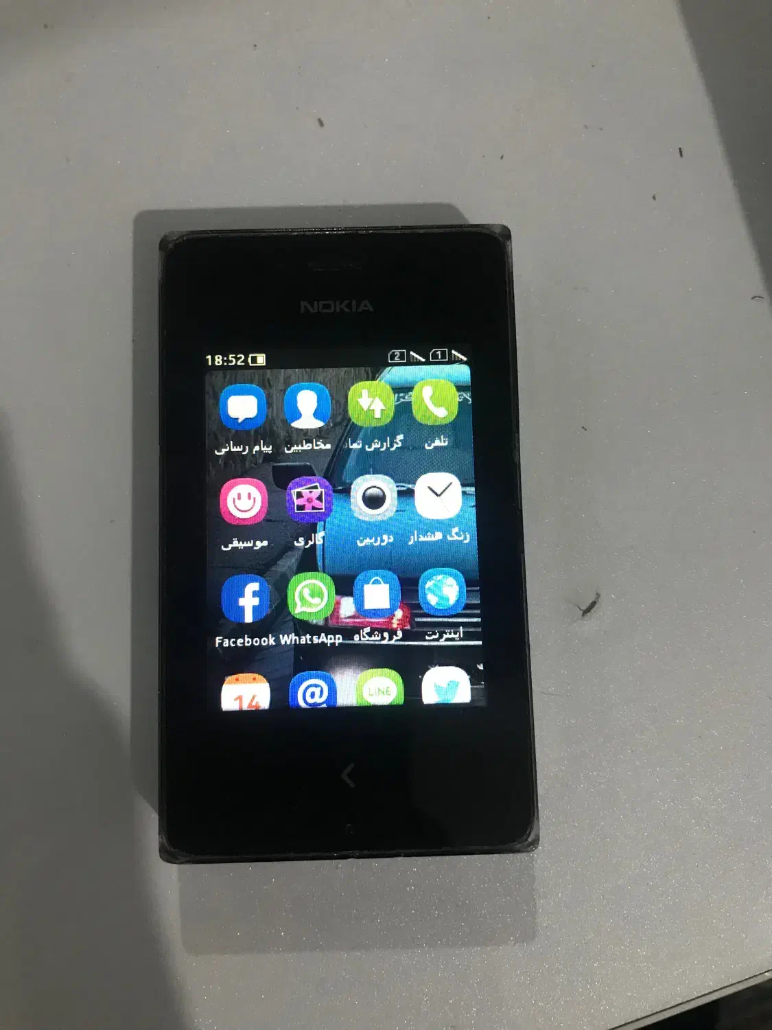 گوشی نوکیا آشا ۵۰۰کلکسیونی با کارتن|موبایل|خرمآباد, |دیوار