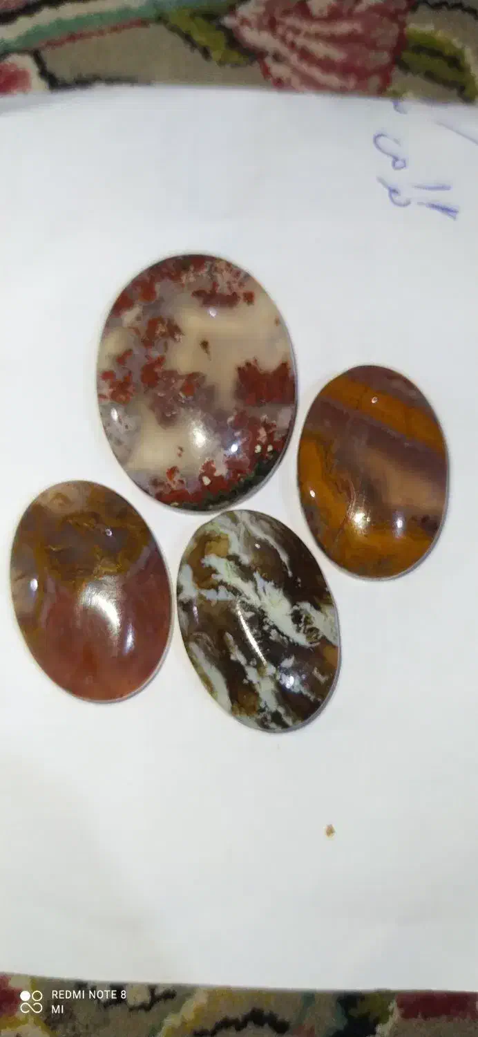 نگین انگشتر عقیق شجر مصور و پاییزی|جواهرات|بندر انزلی, امامزاده|دیوار