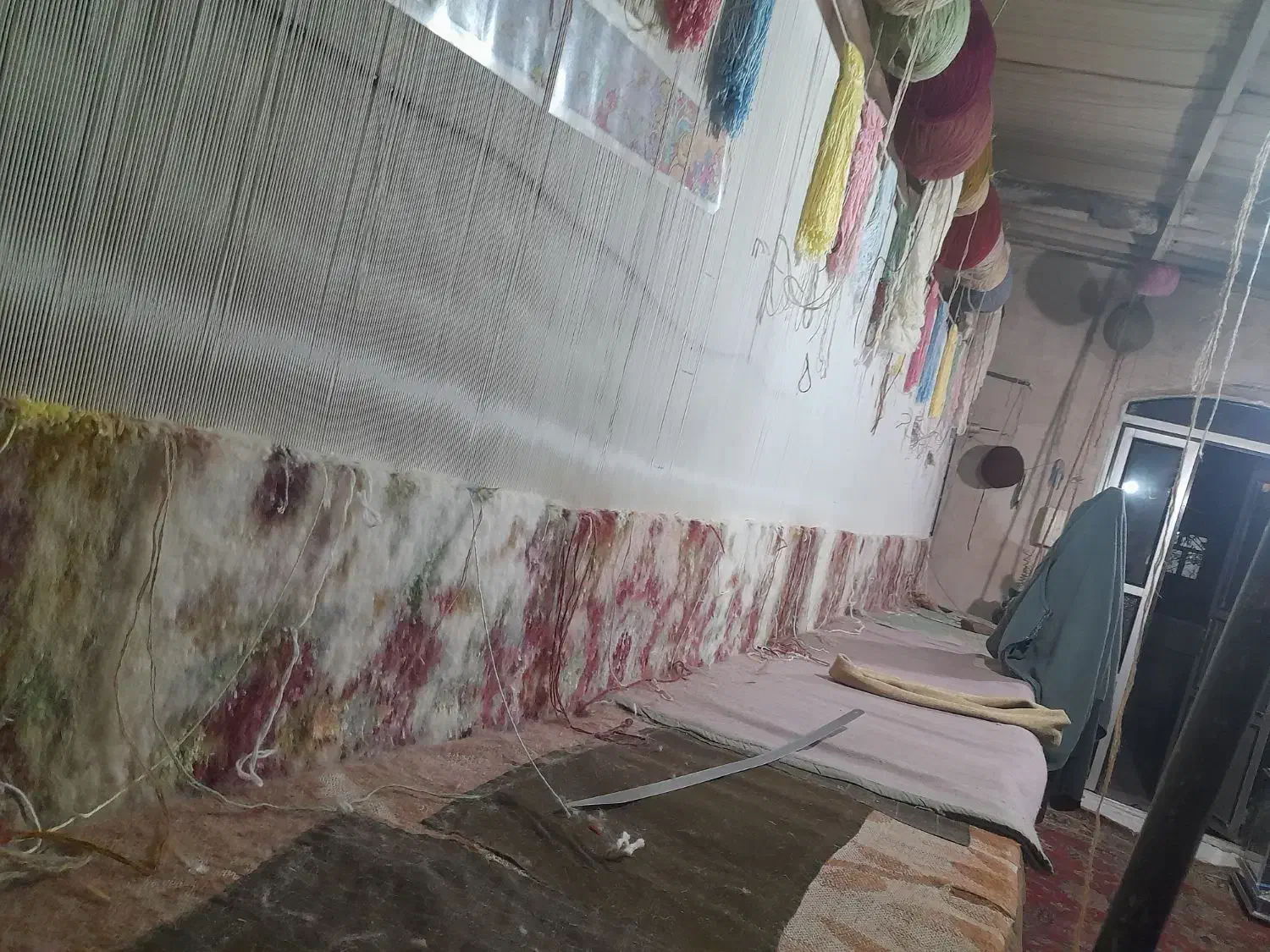 دار قالی، دستگاه قالی|ابزارآلات|بناب, |دیوار