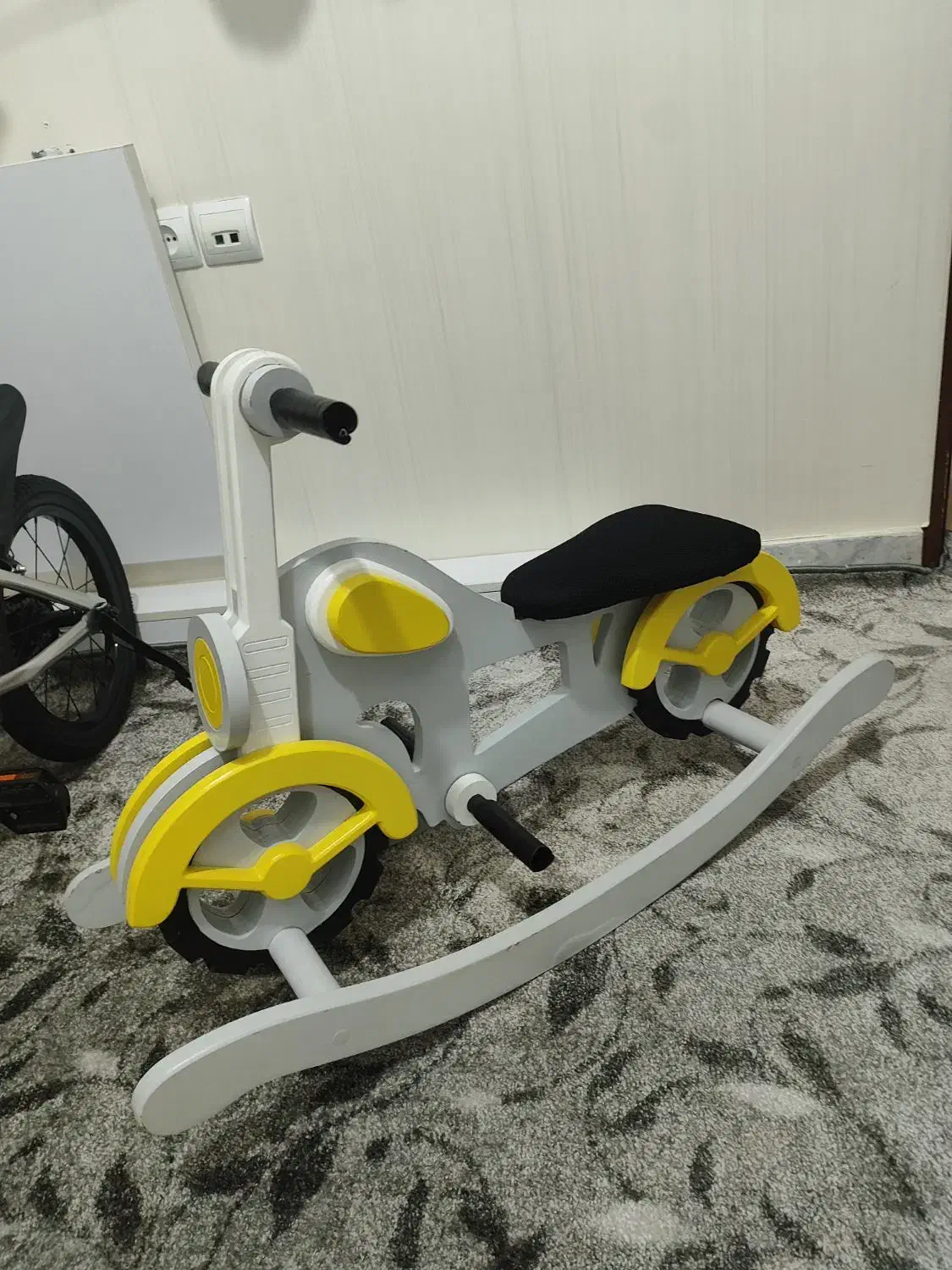 راکر چوبی طرح موتور|اسباببازی بچه|هشتگرد, هشتگرد قدیم|دیوار