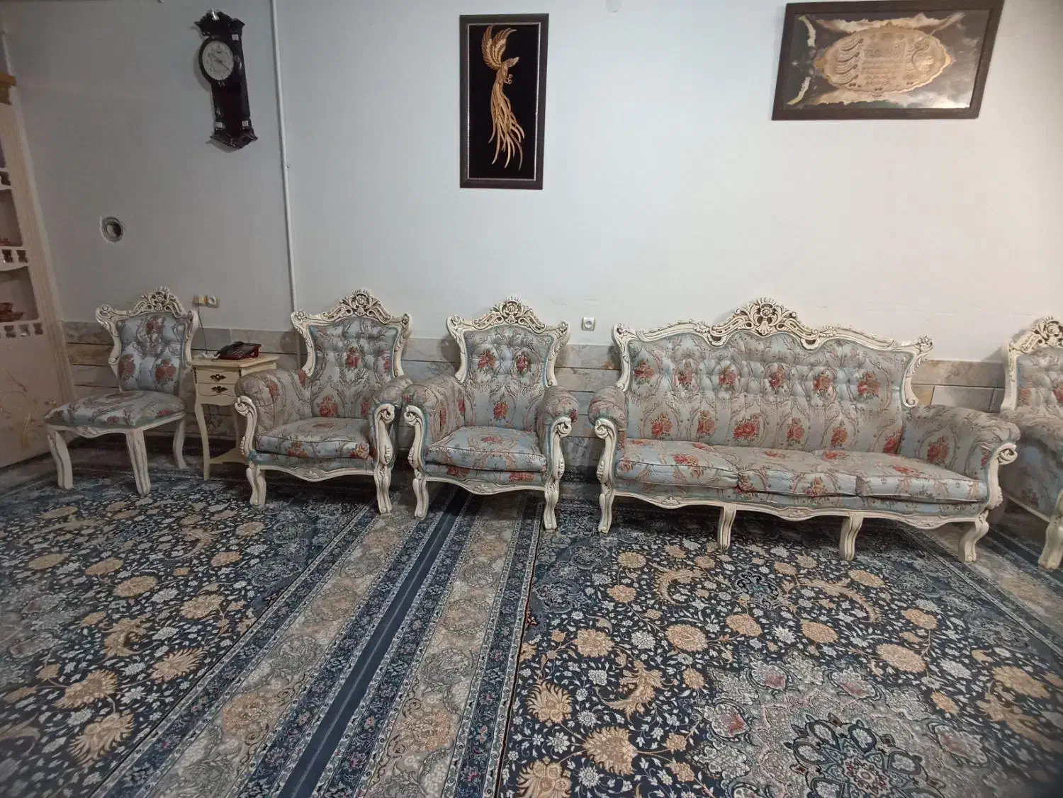 مبل سلطنتی کارتهران  بسیار شیک و خوش نشین|مبلمان خانگی و میز عسلی|قائن, |دیوار