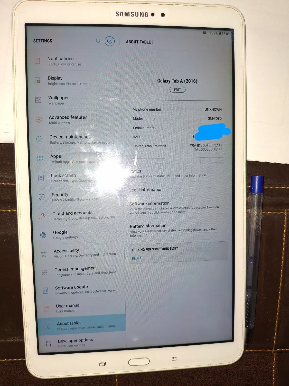 تبلت سامسونگ Galexy Tab A 2016 ویتنام|تبلت|عسلویه, |دیوار