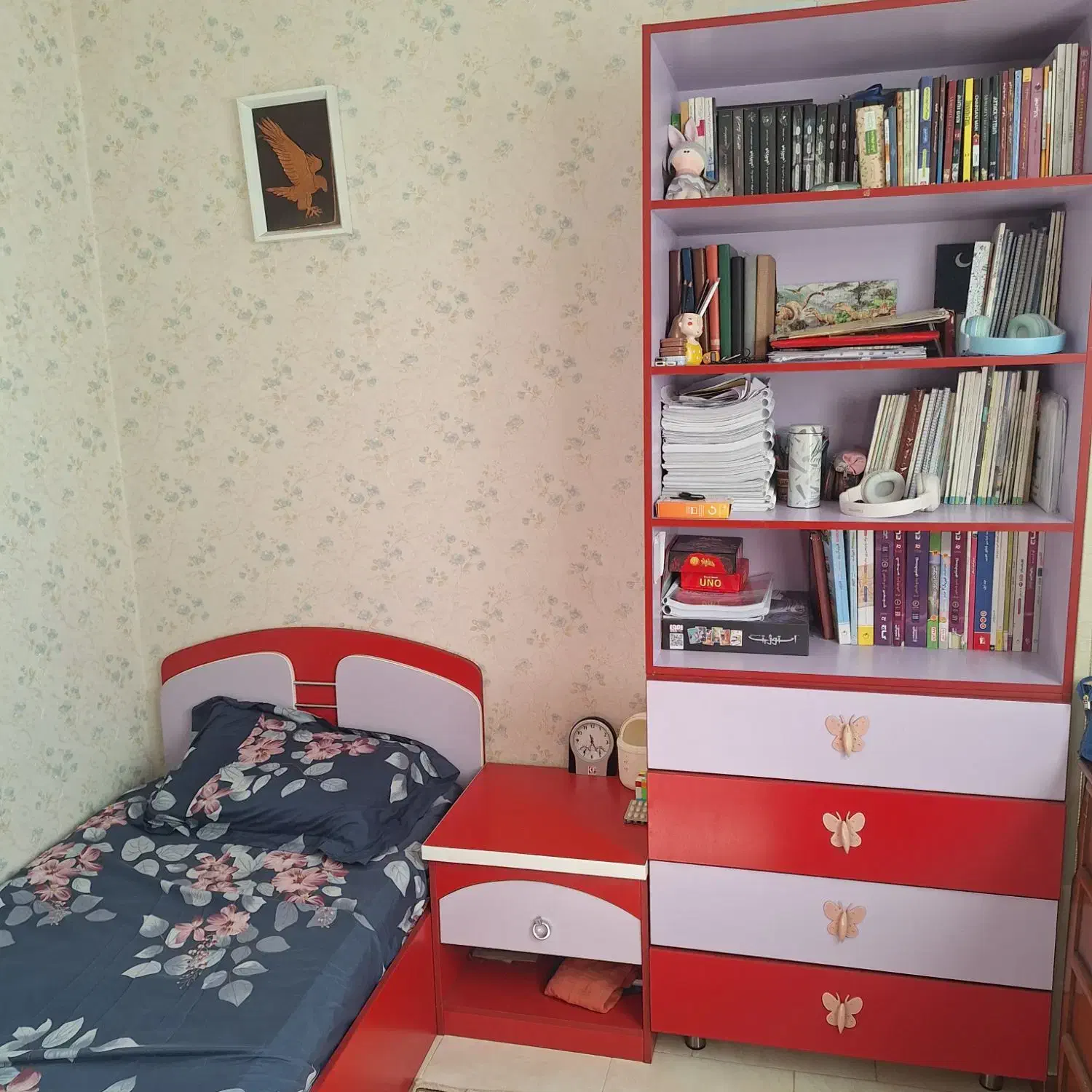 سرویس تخت و عسلی .دراور کتابخانه|تخت و سرویس خواب|تهران, صادقیه|دیوار