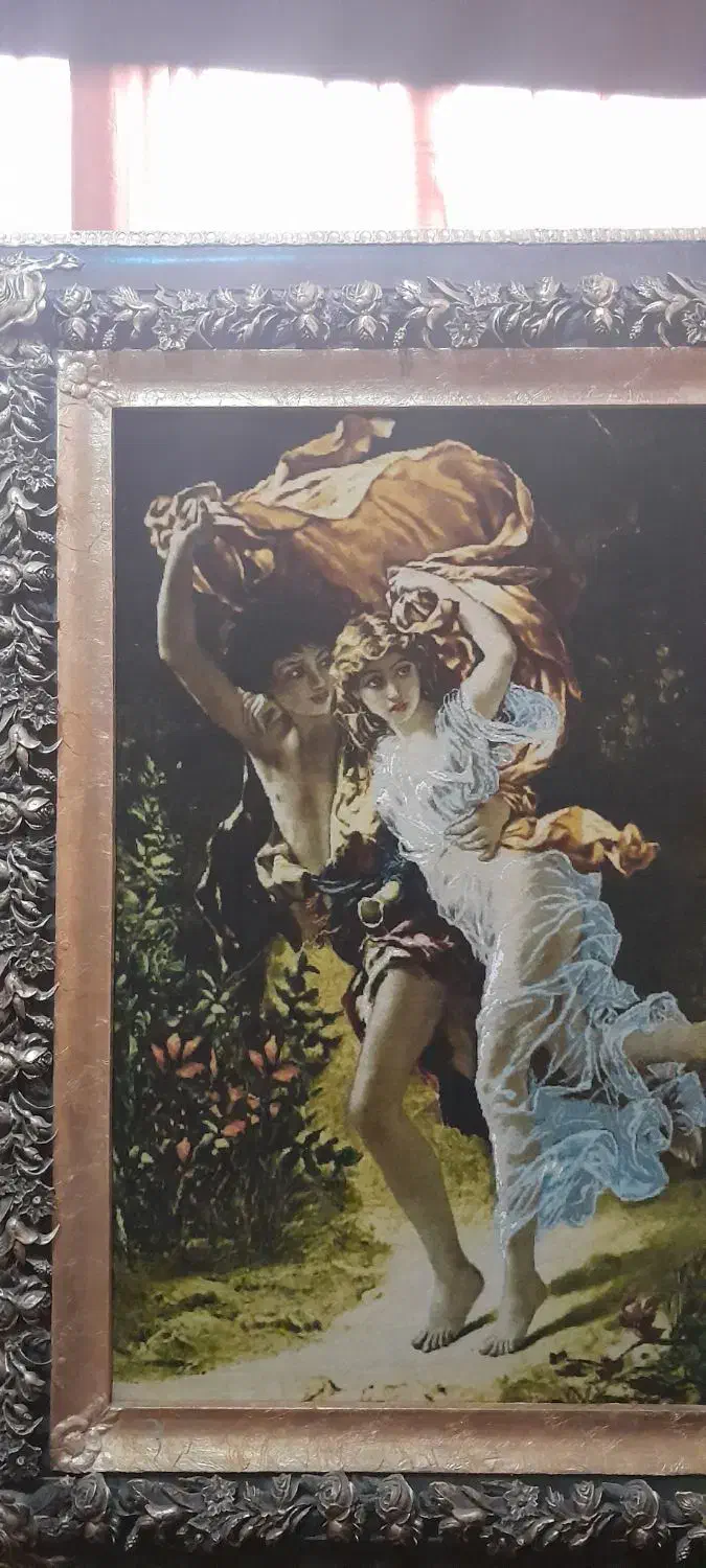 تابلو فرش دست بافت تبریز ابریشم طرح آدم و حوا|تابلو فرش|شاهینشهر, دکتر حسابی|دیوار