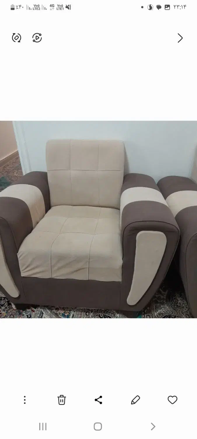 مبل دونفره ویک تک نفره|مبلمان خانگی و میز عسلی|زابل, |دیوار