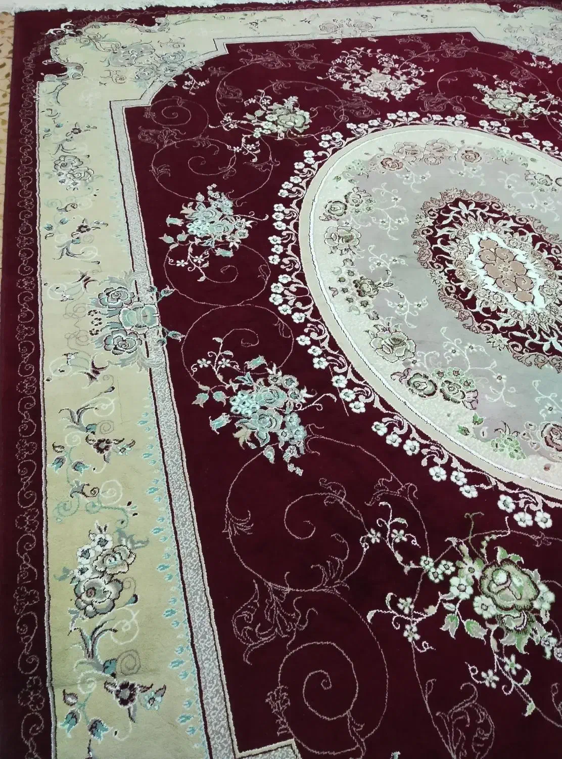 قالی زرشکی ۵۰۰شانه|فرش|دورود, |دیوار