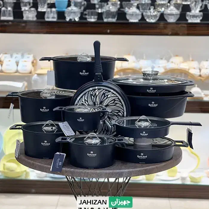 سرویس قابلمه چُدن کف سرامیک مارک ژاکارد تابه گریل|ظروف پخت‌وپز|یزد, |دیوار