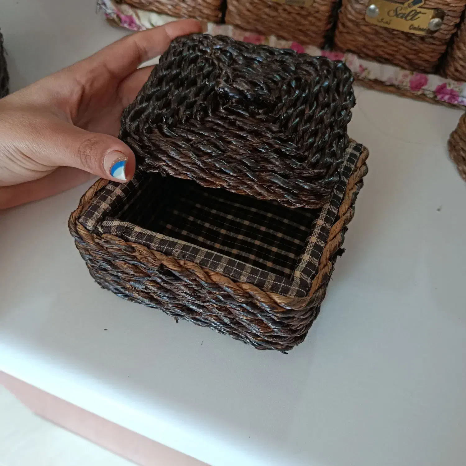 ظروف حصیری|صنایع دستی و سایر لوازم تزئینی|گرگان, |دیوار