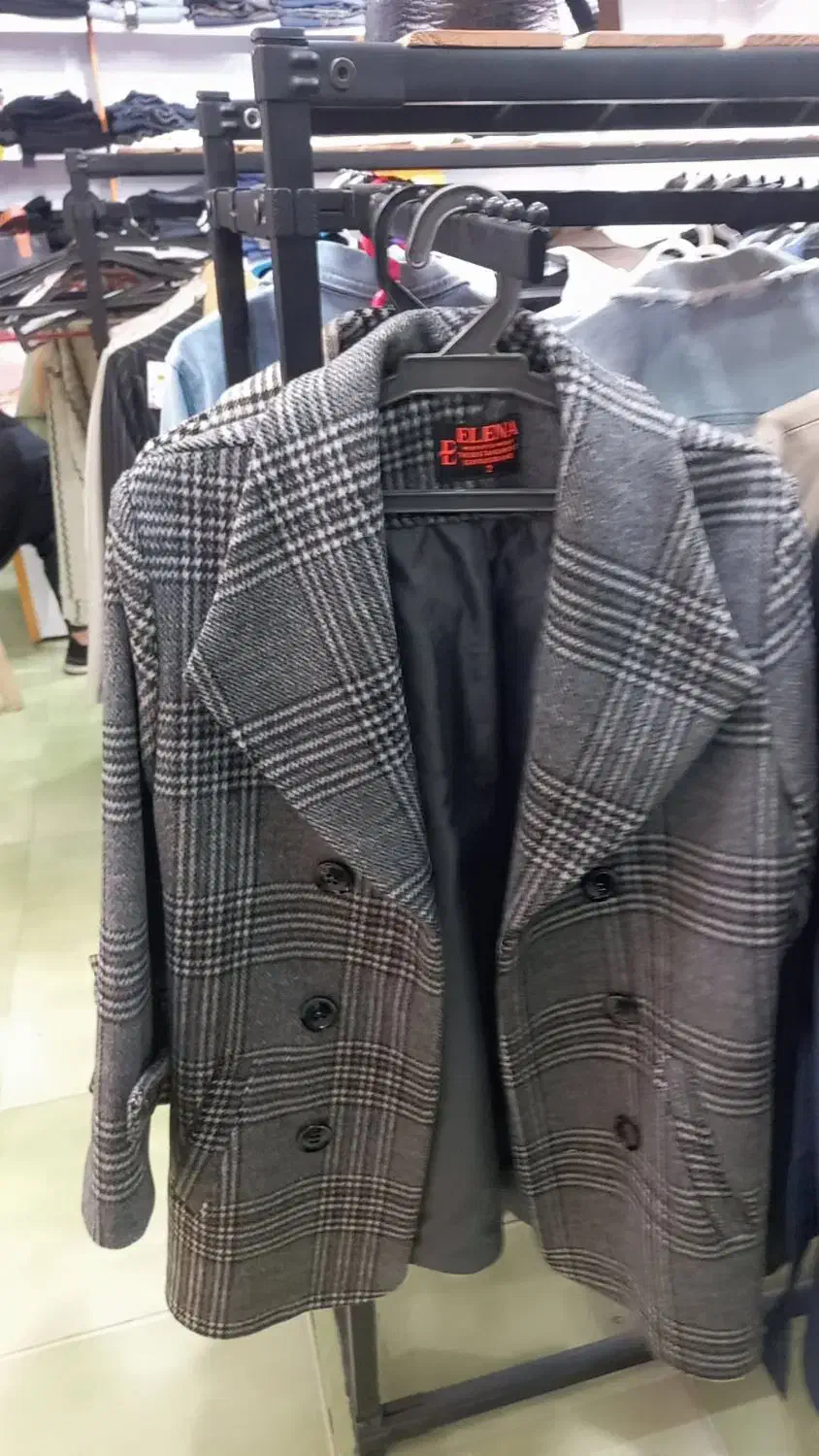 پالتو فوتر چهارخونه|لباس|آران و بیدگل, |دیوار