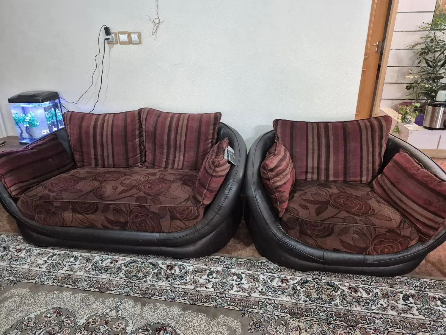 فروش مبل ۷ نفره ،آباژور ۲ عدد|مبلمان خانگی و میز عسلی|شاهین‌شهر, خانه کارگر|دیوار