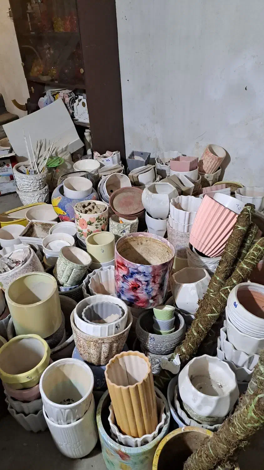 گلدون سفالی حراج همه سایزی دونه ۵۰ تومن|حراج|خمینیشهر, |دیوار