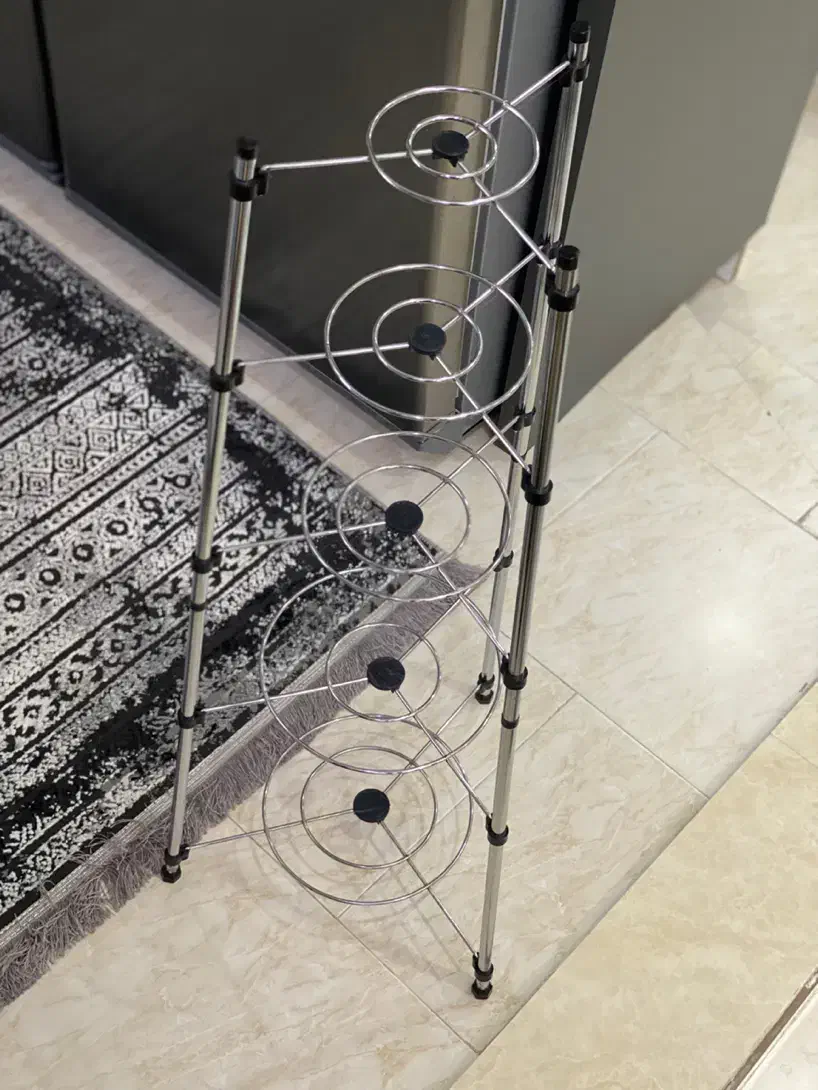 استند قابلمه ۵ طبقه تمام استیل سنگین نو نو|آب‌چکان و نظم‌دهنده ظروف|محمدیه-قزوین, |دیوار