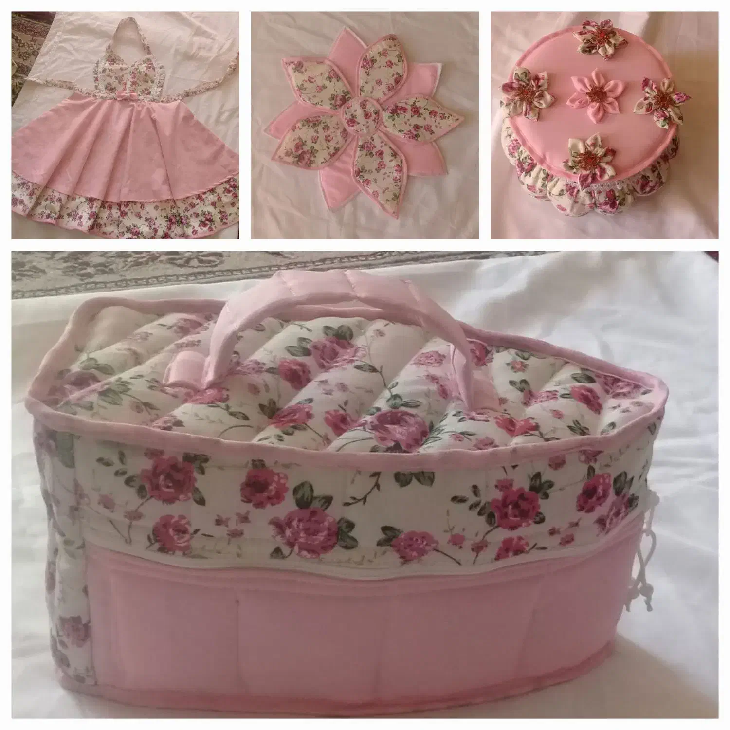 دوخت سرویس آشپزخانه و سیسمونی نوزاد|سفره، حوله، دستمال آشپزخانه|یزد, |دیوار