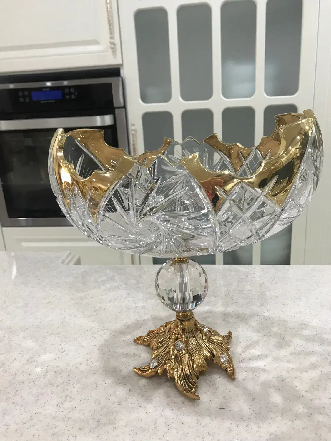 ظروف پذیرایی کریستال چک پایه برنز|صنایع دستی و سایر لوازم تزئینی|کرج, فاز ۳ مهرشهر|دیوار