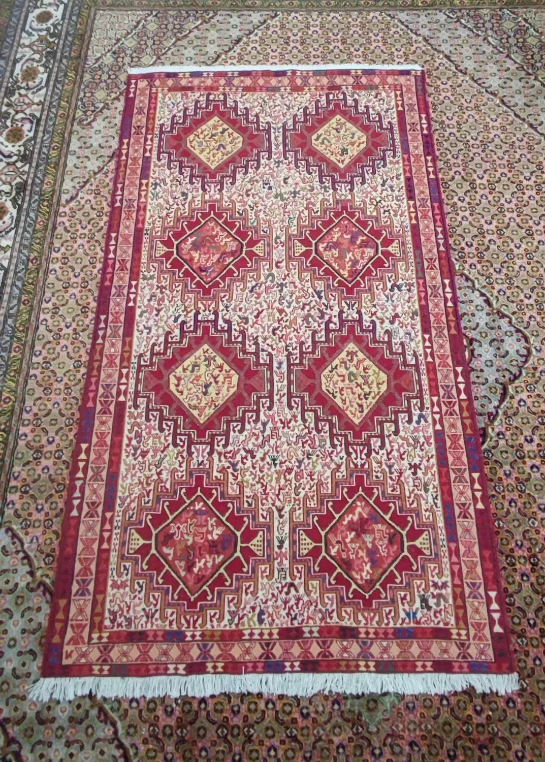 ورنی ( قالیچه ) دستبافت زیبا|گلیم، جاجیم، گبه|اردبیل, |دیوار