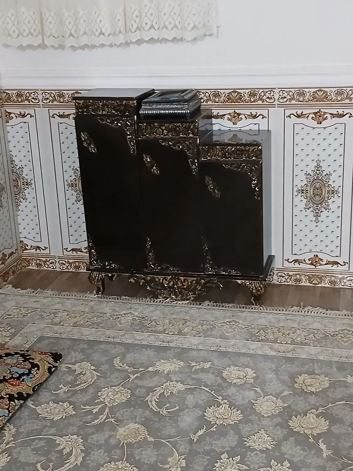 پادری جا کفشی و ساعت چوبی در حد نو|جاکفشی، کمد، دراور|ریگان, |دیوار