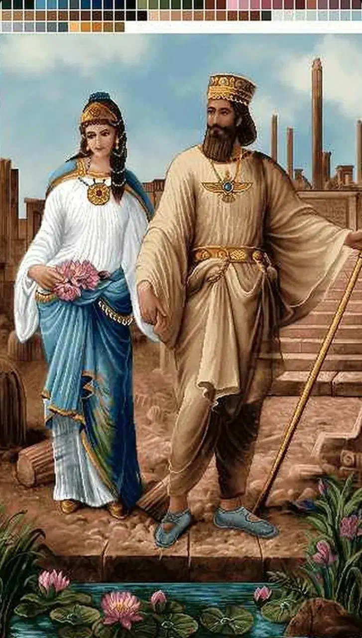 نخ و نقشه تابلو فرش دستباف برای بافت|تابلو فرش|رودهن, |دیوار