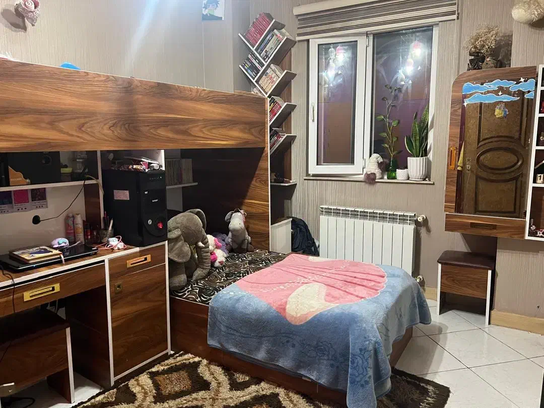 تخت دوطبقه کودک ونوجوان|تخت و سرویس خواب|رشت, دیلمان|دیوار