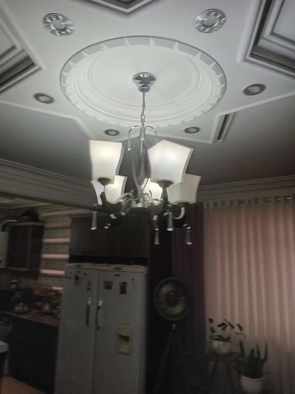 لوستر سقفی 2 عدد در حد نو|لوستر و چراغ آویز|رشت, پل تالشان|دیوار