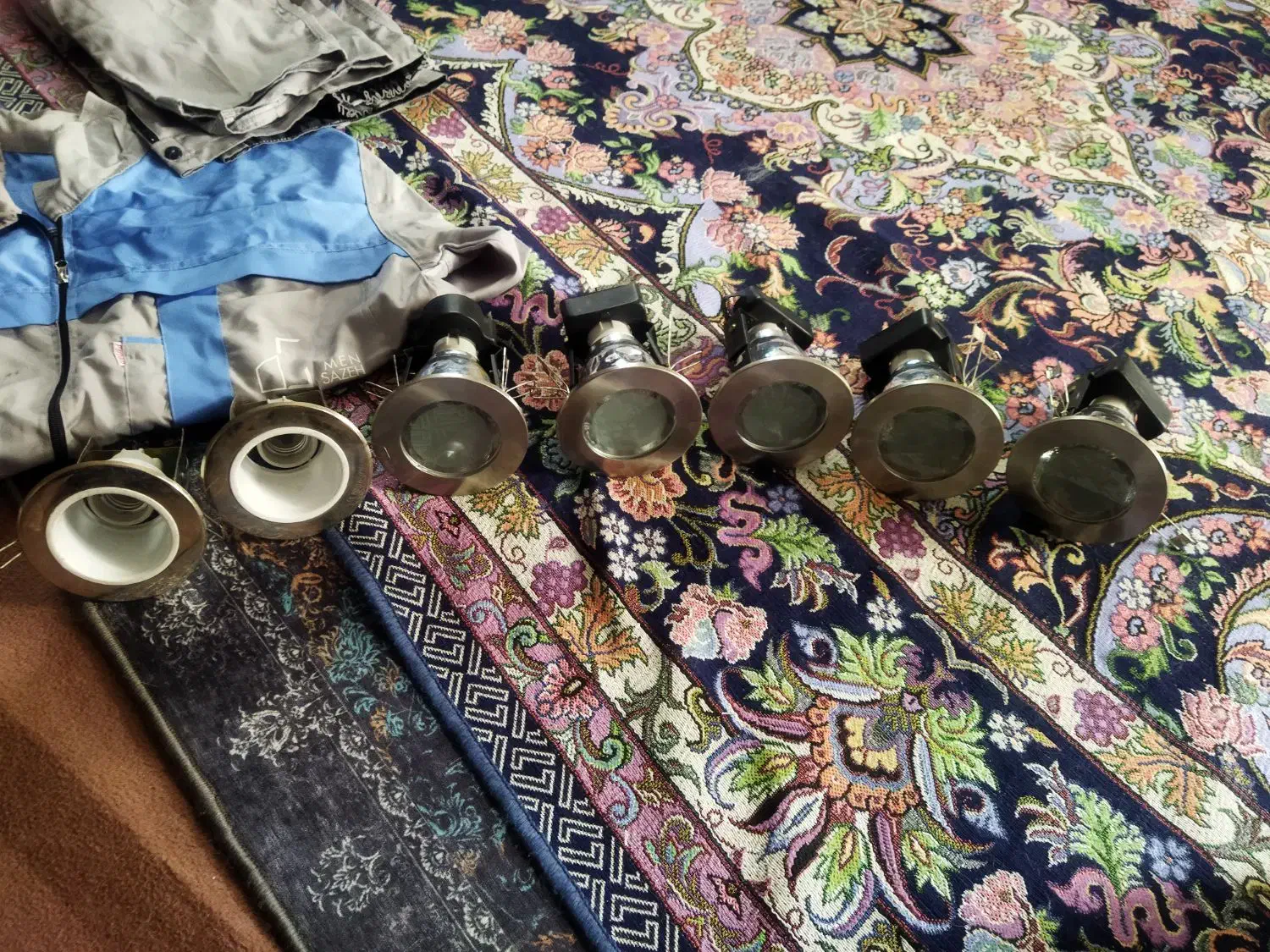 لباس کار وچراغ سقفی توکار کپسول گازcnj|لوستر و چراغ آویز|دزفول, |دیوار