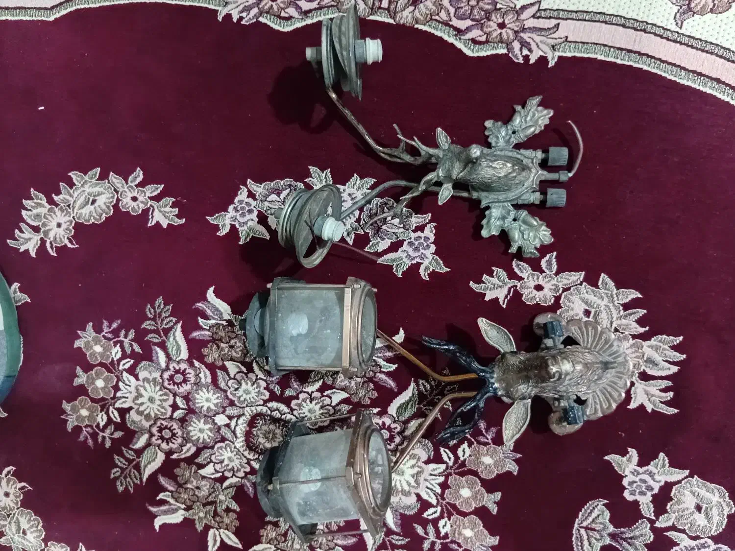 لوستر گازی دیواری قدیمی جنس برنج|لوستر و چراغ آویز|اصفهان, دارک|دیوار