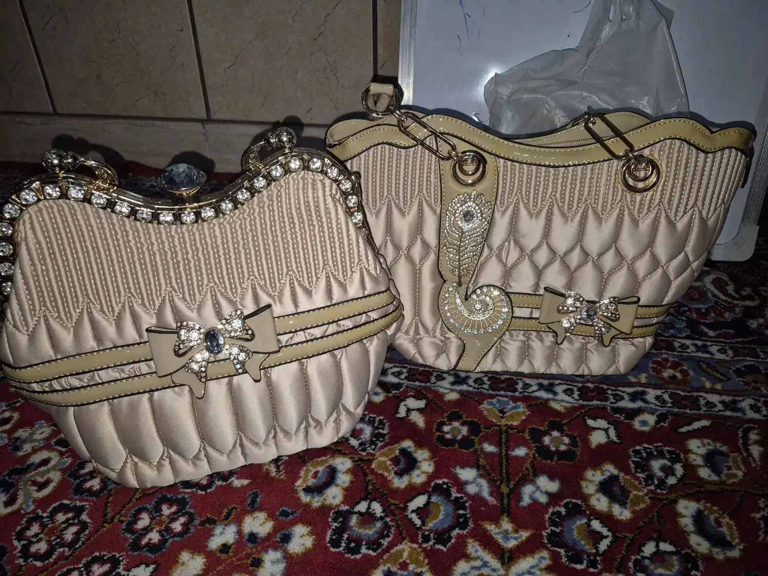 دو عدد کیف نو ترکیب جنس چرم و ساتن اعلاء|کیف، کفش، کمربند|کازرون, |دیوار