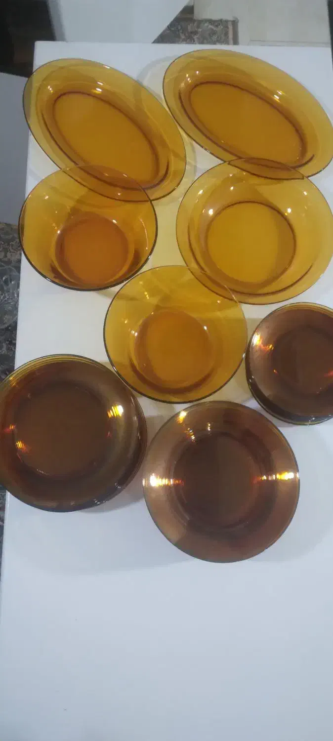 ظروف عسلی اصل فرانسه|ظروف سرو و پذیرایی|هرسین, |دیوار