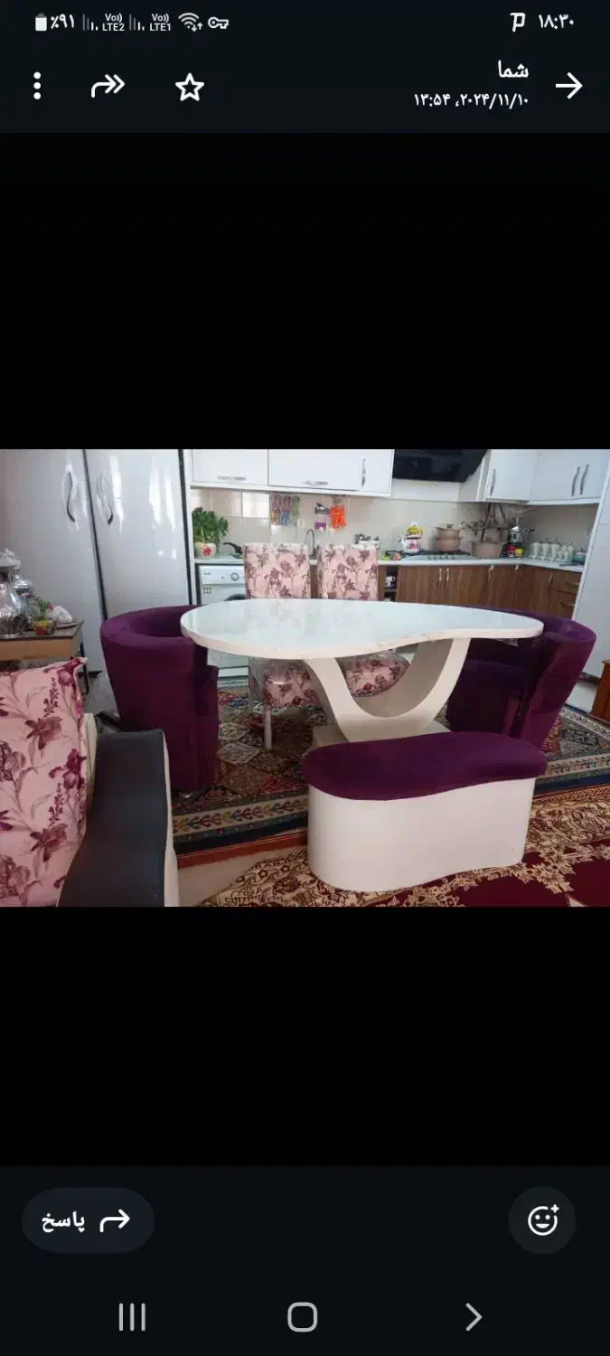 ۴ عدد راحتی  ومیز ناهارخوری ۶ نفره  ۱۰ میلیون|میز و صندلی غذاخوری|شهریار, شهرک شاهد|دیوار