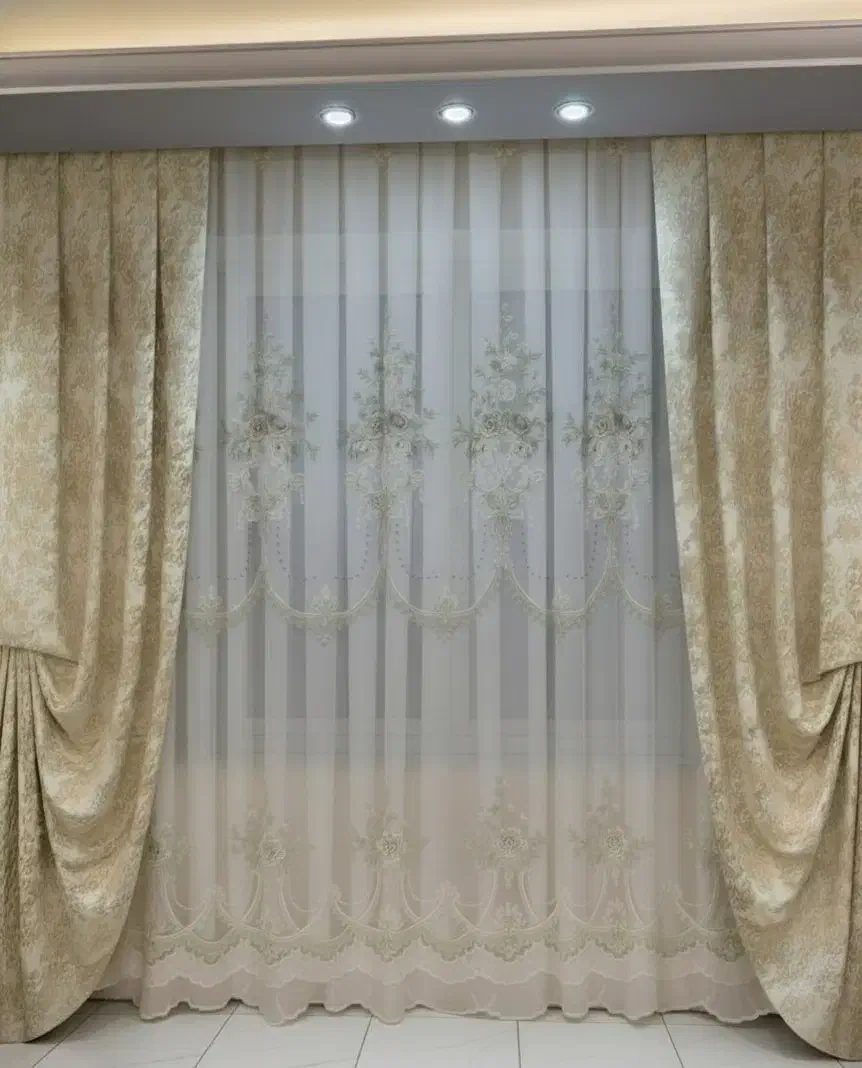 پرده شیک ترک درحدنو (با عکس تمام جزئیات لایه ها)|پرده، رانر، رومیزی|لنگرود, |دیوار