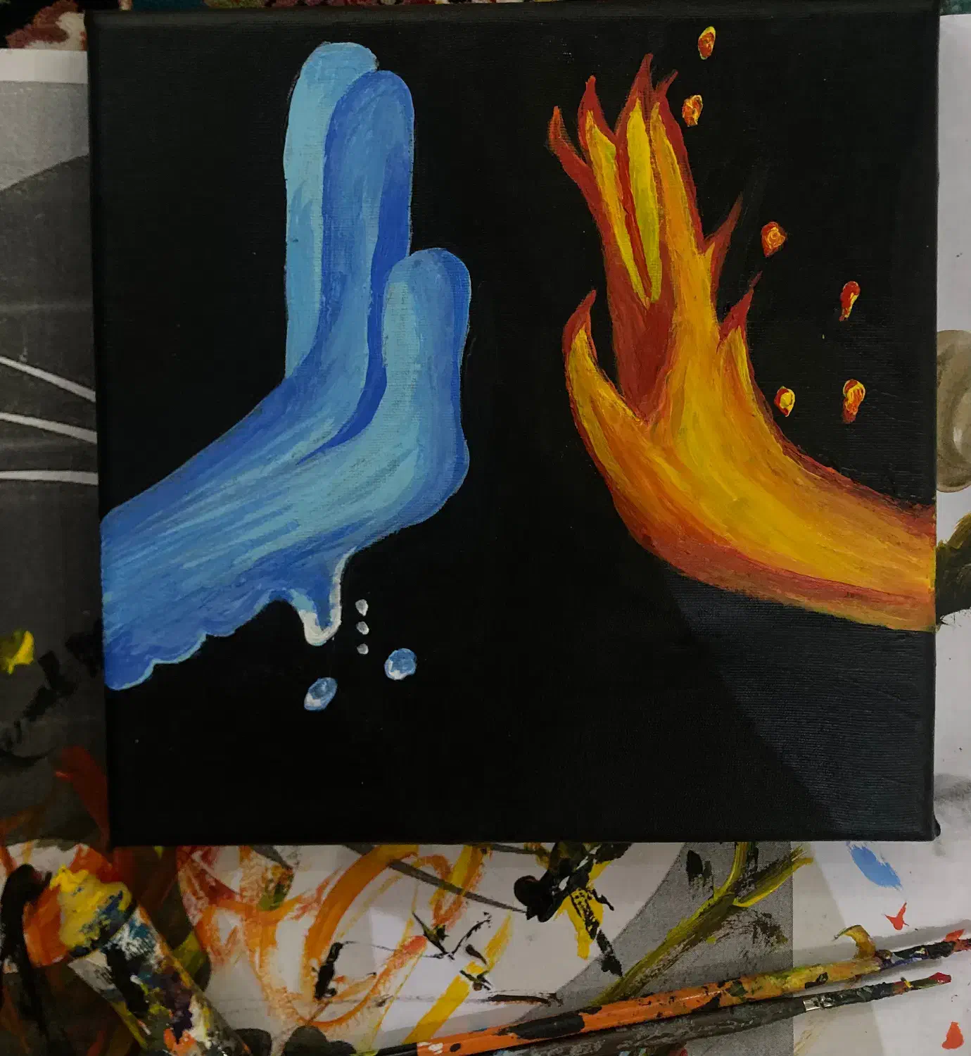 فروش تابلو آب و آتش|تابلو، نقاشی، عکس|خرمآباد, |دیوار