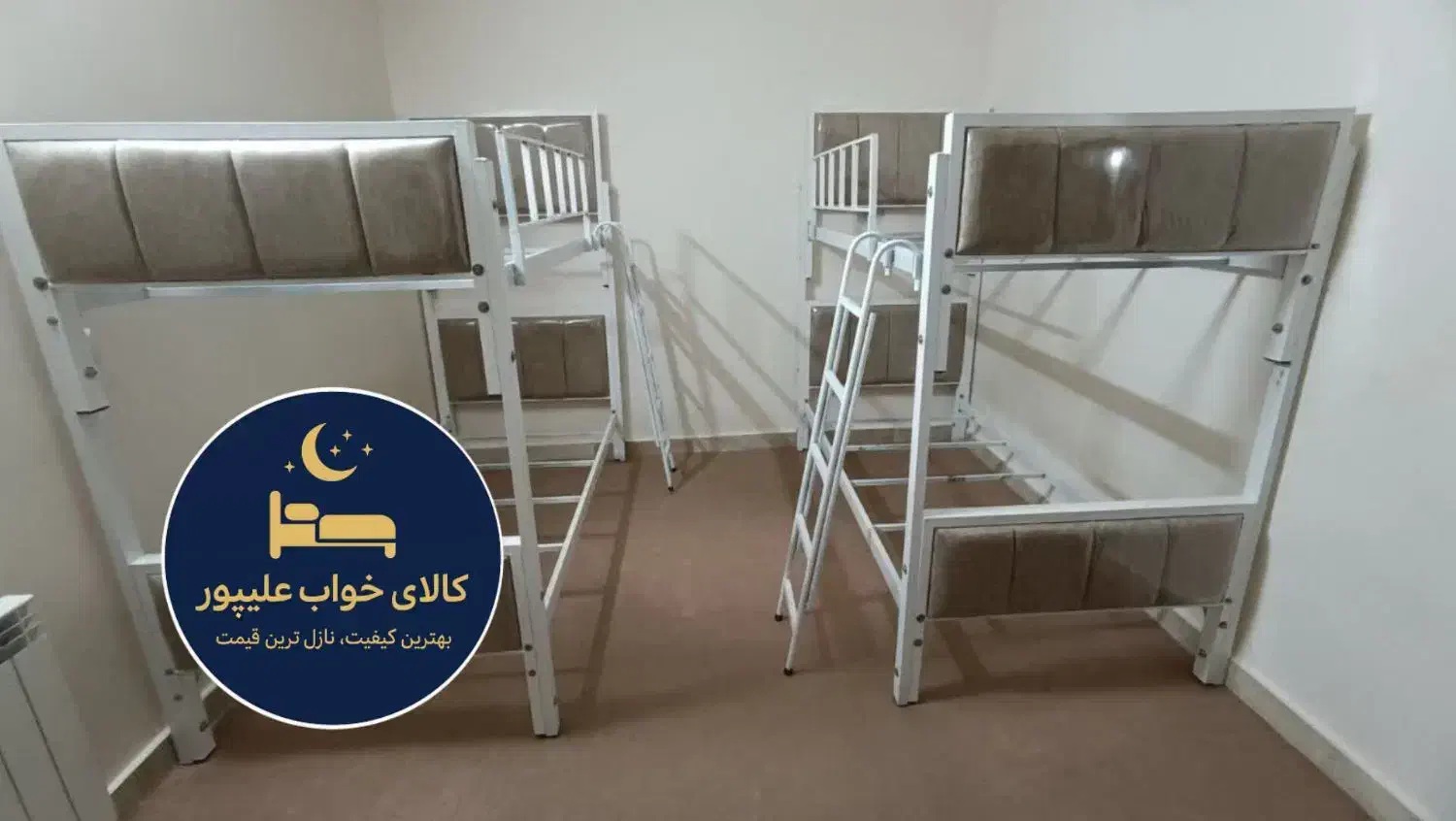 تختخواب دوطبقه(طرح ریوا)پارچه مبلی|تخت و سرویس خواب|مشهد, طلاب|دیوار