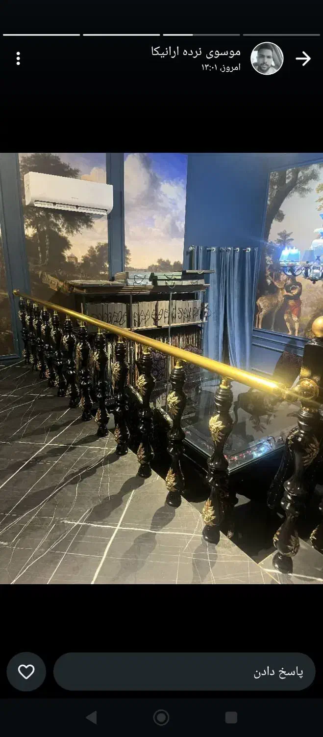 نرده راهپله استیل پلکسی و|مصالح و تجهیزات ساختمان|الشتر, |دیوار