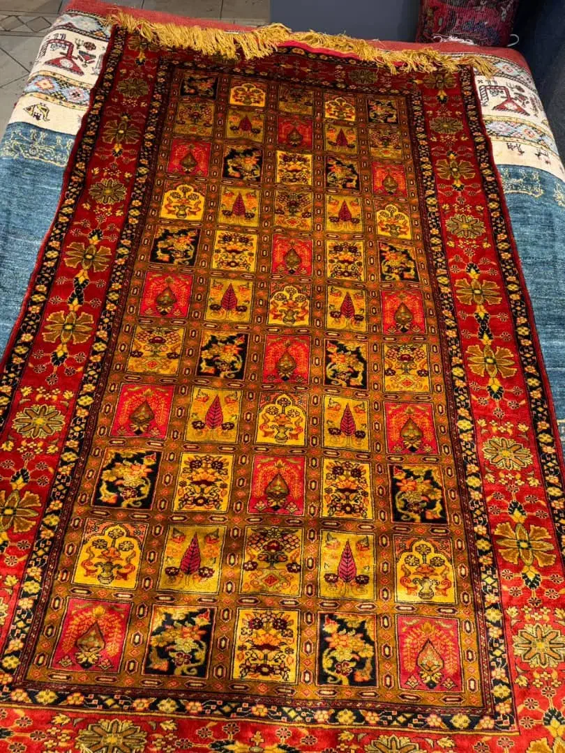 فرش ابریشم دستبافت دورو ترکمن|فرش|فردیس, شهرک شهید حسینی|دیوار