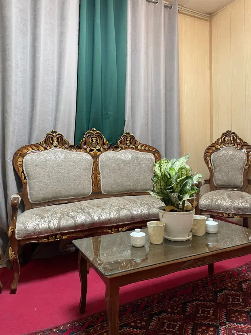 مبل استیل فرهی ۷ نفره مناسب جهیزیه|مبلمان خانگی و میز عسلی|تهران, چهارصد دستگاه|دیوار