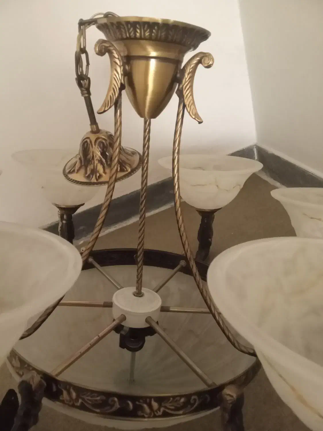 لوستر برنزی و دیوارکوب|لوستر و چراغ آویز|لاهیجان, رجایی|دیوار