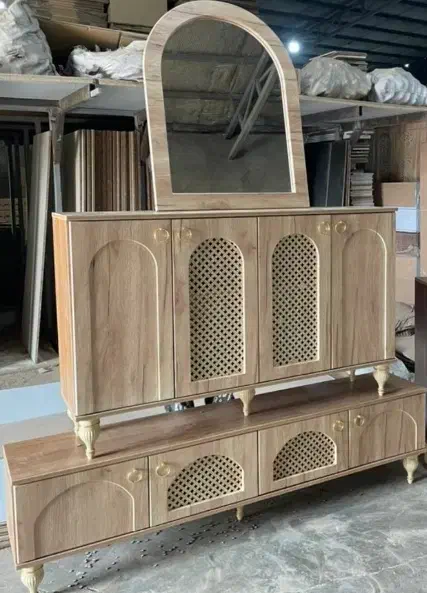 آینه کنسول حصیری|بوفه، ویترین، کنسول|شیراز, سلطان آباد|دیوار