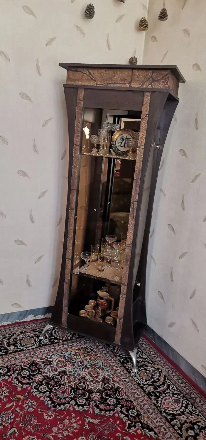 بوفه چوبی تزئینی|بوفه، ویترین، کنسول|شیراز, شریف‌آباد|دیوار