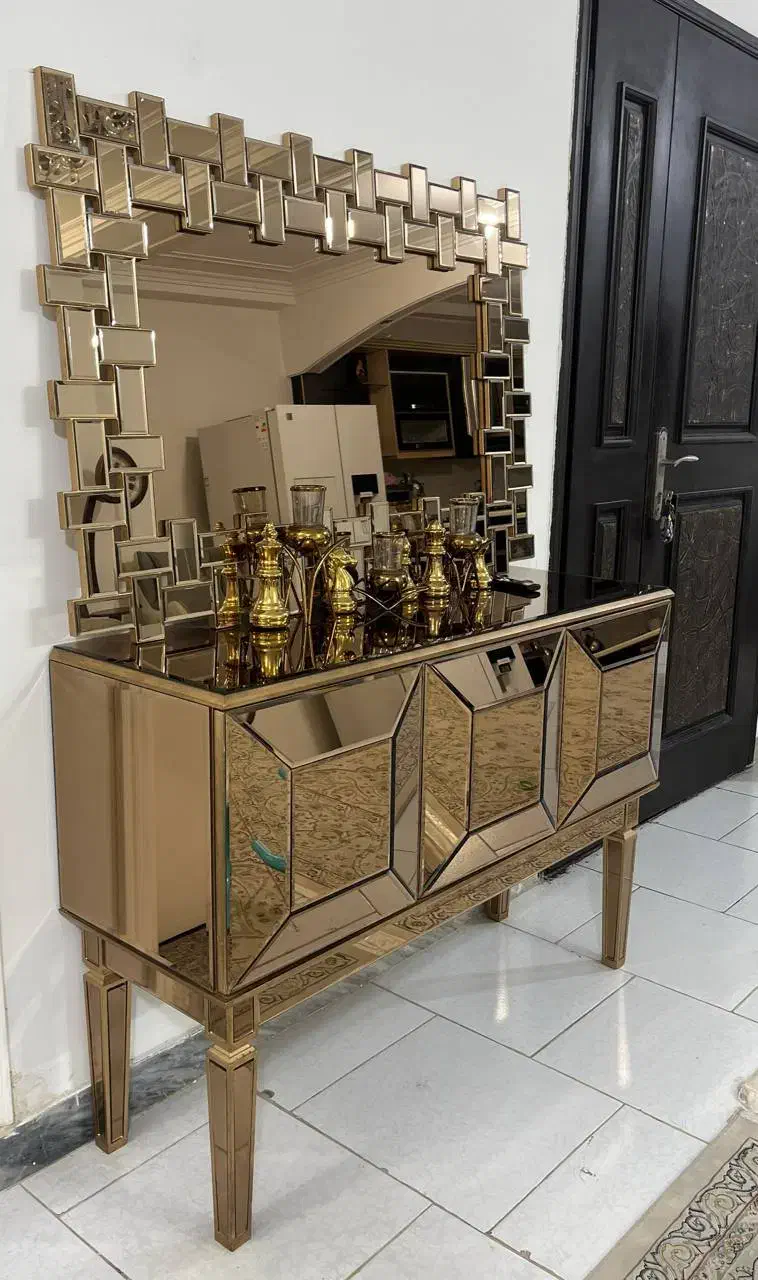 کنسول با آینه|بوفه، ویترین، کنسول|بابل, |دیوار