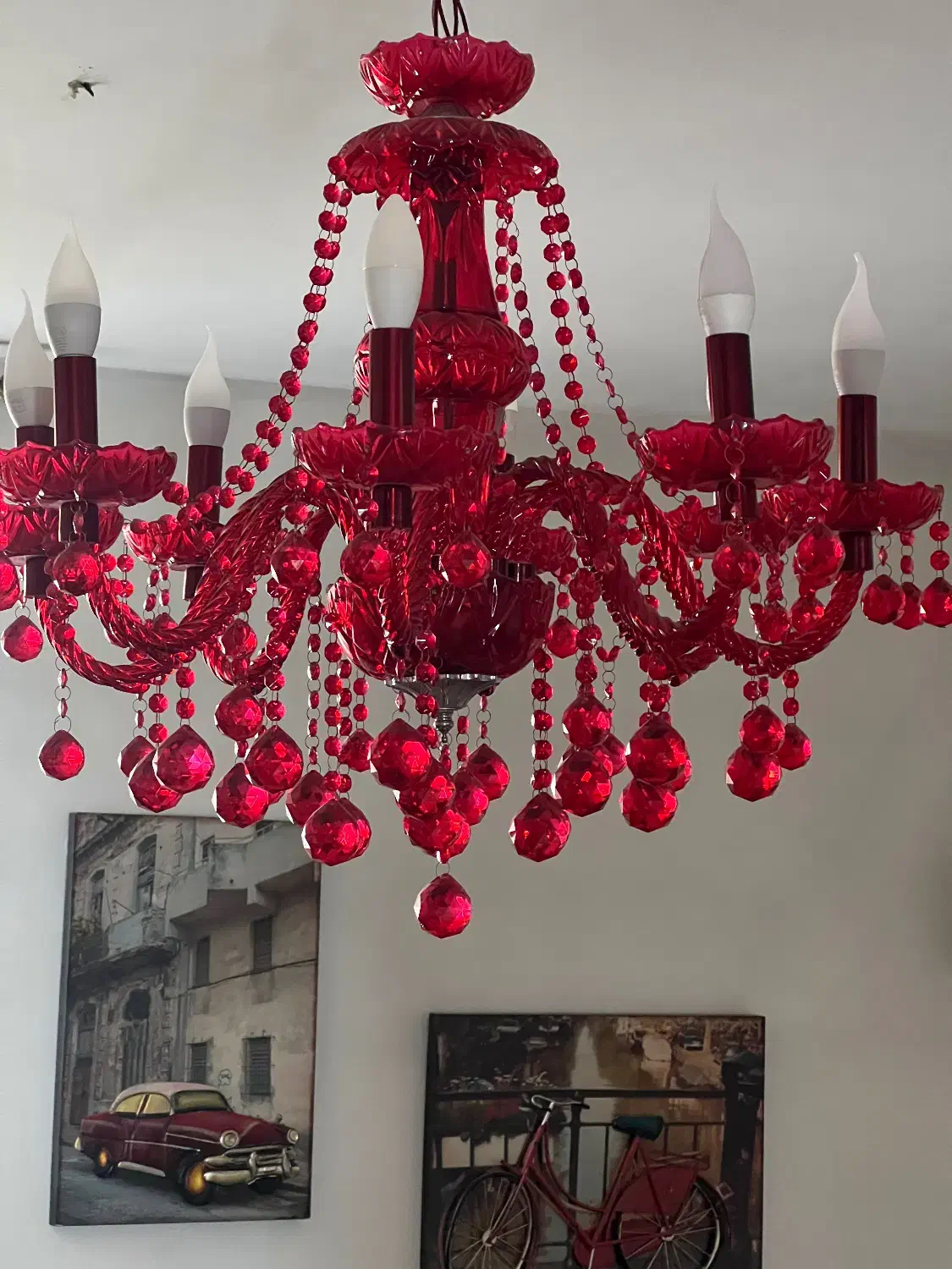 لوستر|لوستر و چراغ آویز|هشتگرد, شهرک گلها|دیوار