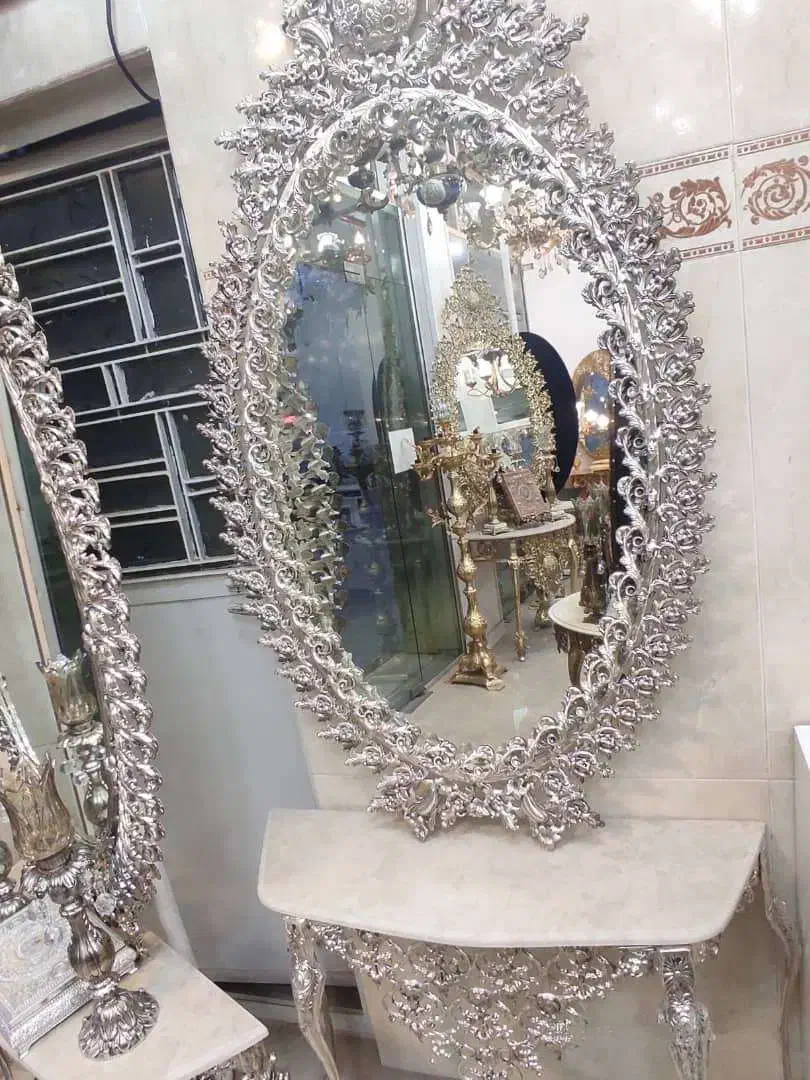 آیینه شمعدان عروسی|مبلمان خانگی و میز عسلی|یزد, |دیوار