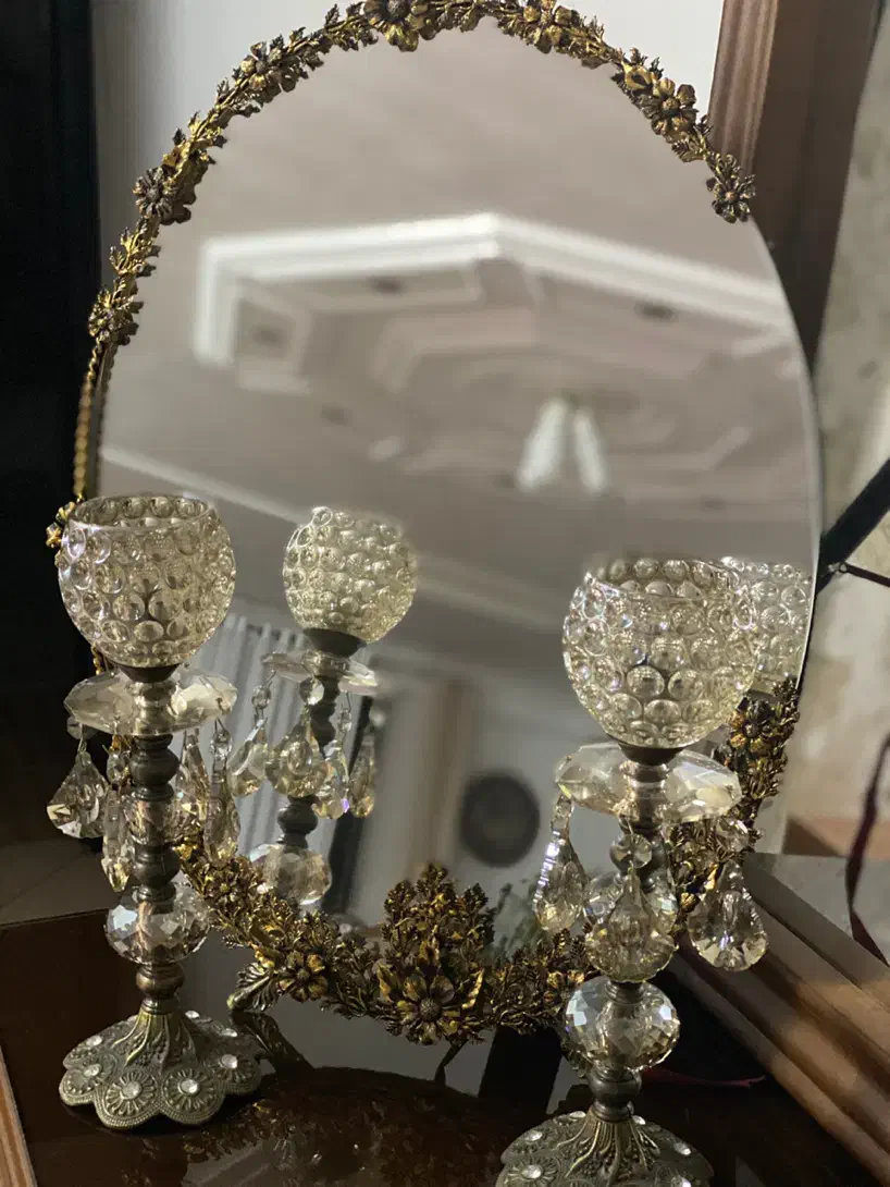 آینه وشمعدان عروس|آینه|رضوانشهر, |دیوار