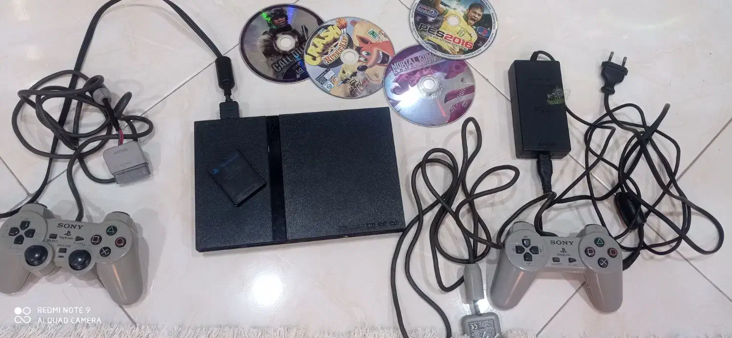 پلی استیشن 2 دو دسته با تمام لوازم|کنسول، بازی ویدئویی و آنلاین|تهران, آهنگ|دیوار