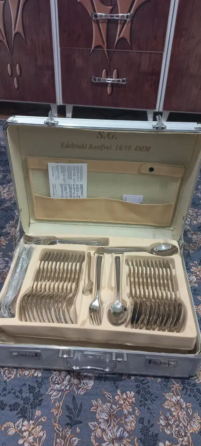 سرویس قاشق و چنگال استیل s.g .18|ظروف سرو و پذیرایی|یزد, |دیوار