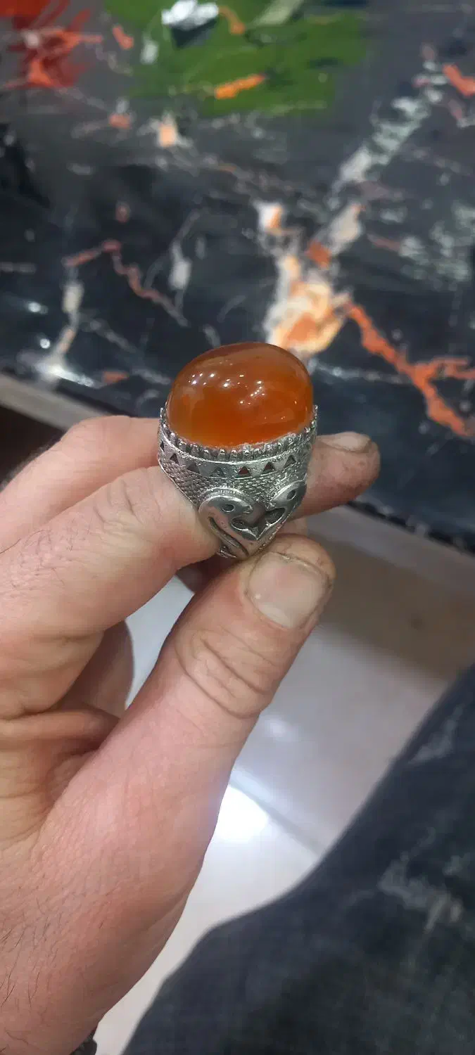 انگشتر عقیق یمنی خیلی قدیمی بزرگ و چش گیر|جواهرات|بندر گناوه, |دیوار